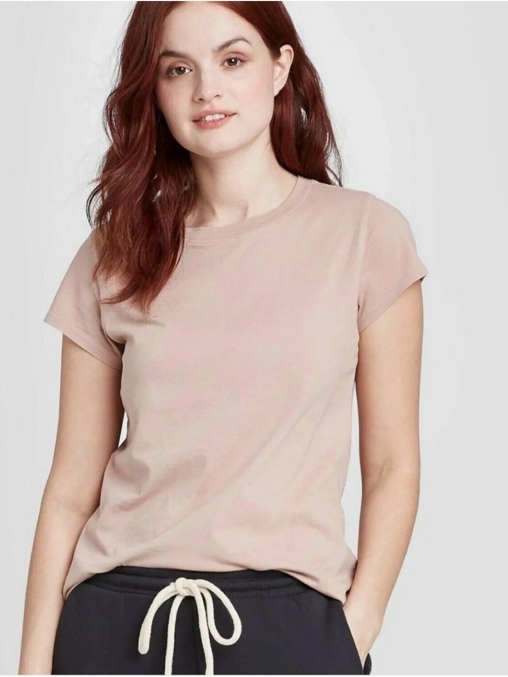 🌸Universal Thread Women's Short Sleeve Crew Neck T-Shirt Brown Clay Small